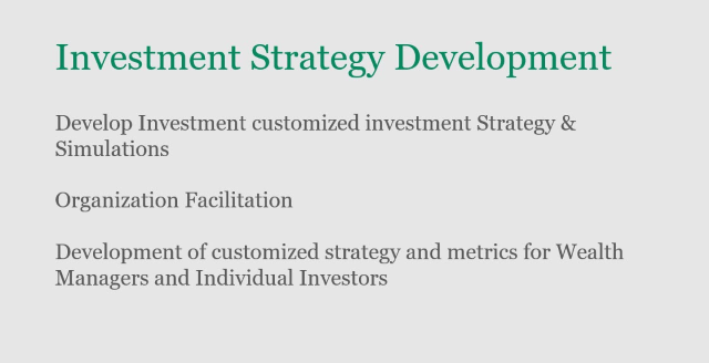 Investment Strategy Development